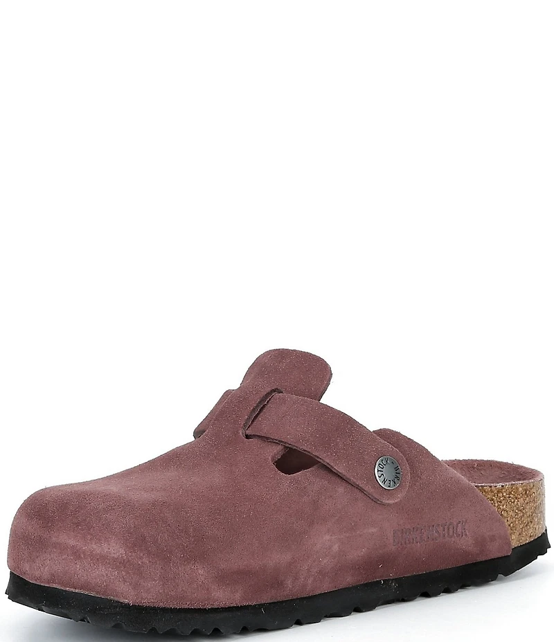 Birkenstock Women's Boston Suede Soft Footbed Family Matching Clogs