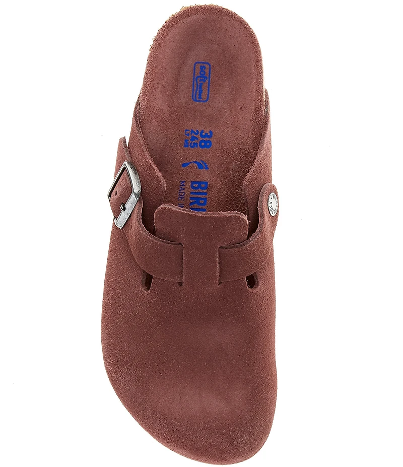 Birkenstock Women's Boston Suede Soft Footbed Family Matching Clogs