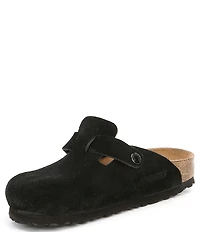 Birkenstock Women's Boston Suede Soft Footbed Family Matching Clogs