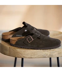 Birkenstock Women's Boston Suede Soft Footbed Family Matching Clogs