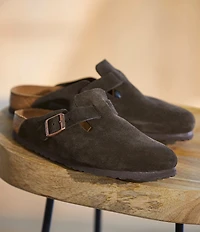 Birkenstock Women's Boston Suede Soft Footbed Family Matching Clogs