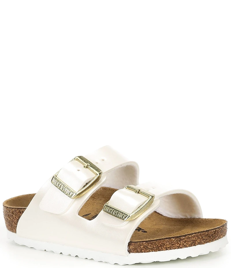 Birkenstock Girls' Arizona Birko-Flor Shimmer Slide Sandals (Toddler)
