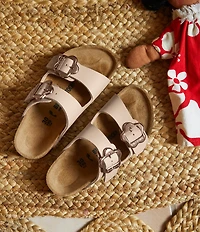 Birkenstock Girls' Arizona Flower Buckle Birko-Flor Sandals (Infant)