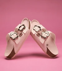 Birkenstock Girls' Arizona Flower Buckle Birko-Flor Sandals (Infant)