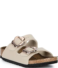 Birkenstock Girls' Arizona Flower Buckle Birko-Flor Sandals (Toddler)