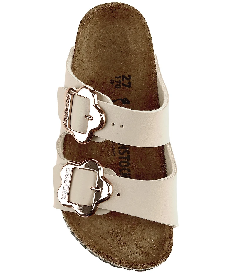 Birkenstock Girls' Arizona Flower Buckle Birko-Flor Sandals (Toddler)
