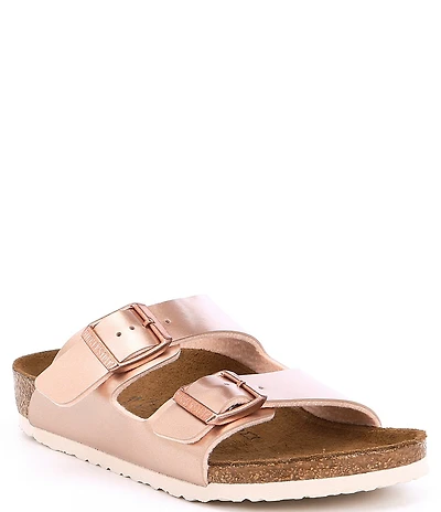 Birkenstock Girls' Arizona Metallic Slide Sandals (Infant)