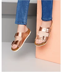 Birkenstock Girls' Arizona Metallic Slide Sandals (Toddler)