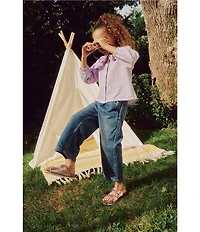 Birkenstock Girls' Arizona Metallic Slide Sandals (Toddler)