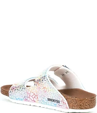 Birkenstock Girls' Arizona Holographic Vegan Leather Sandals (Infant)