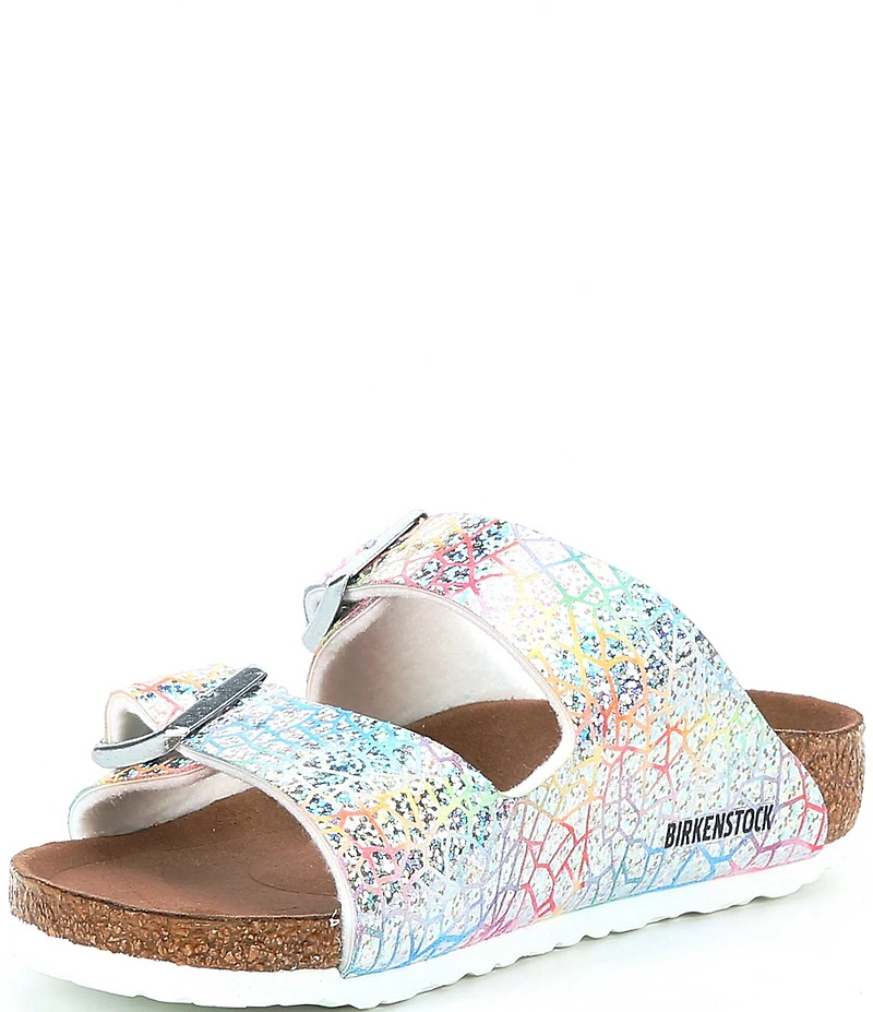 Birkenstock Girls' Arizona Holographic Vegan Leather Sandals (Infant)