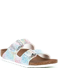 Birkenstock Girls' Arizona Holographic Vegan Leather Sandals (Toddler)