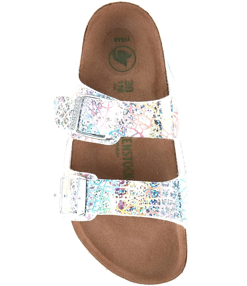 Birkenstock Girls' Arizona Holographic Vegan Leather Sandals (Toddler)