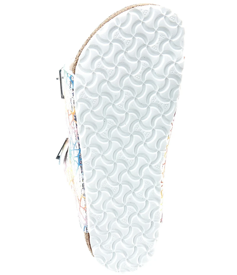 Birkenstock Girls' Arizona Holographic Vegan Leather Sandals (Toddler)