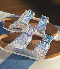 Birkenstock Girls' Arizona Holographic Vegan Leather Sandals (Toddler)