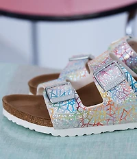 Birkenstock Girls' Arizona Holographic Vegan Leather Sandals (Toddler)