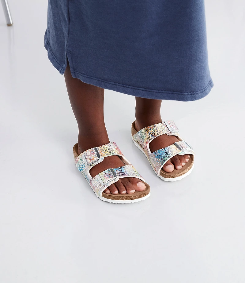 Birkenstock Girls' Arizona Holographic Vegan Leather Sandals (Toddler)