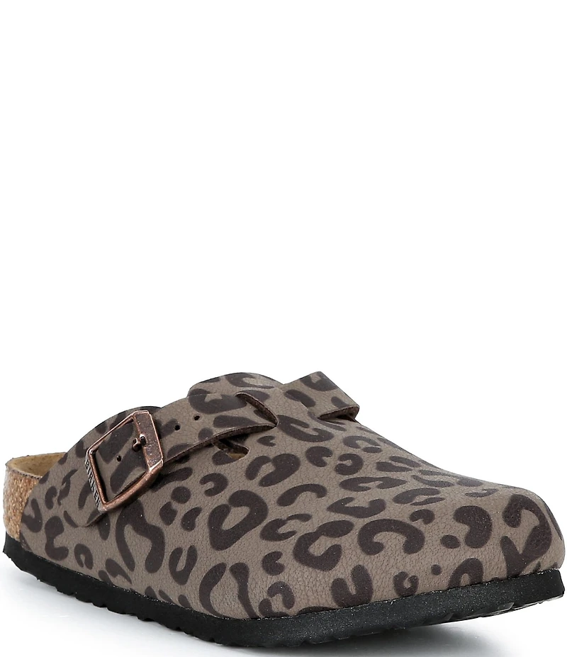 Birkenstock Girls' Boston 2.0 Birkibuc Leopard Print Clogs (Infant)