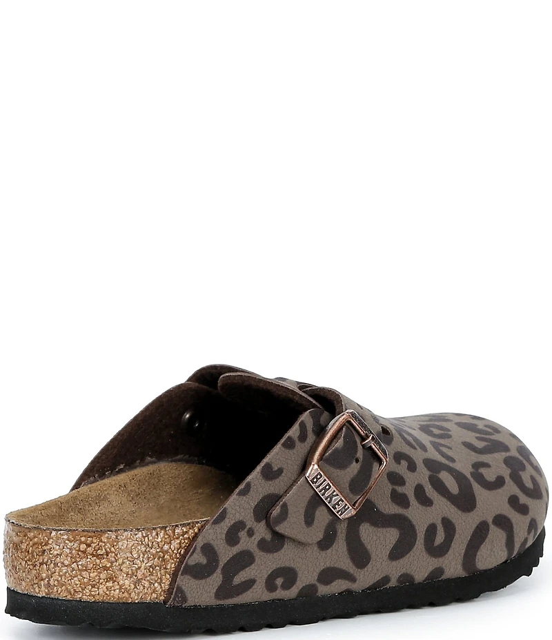 Birkenstock Girls' Boston 2.0 Birkibuc Leopard Print Clogs (Infant)