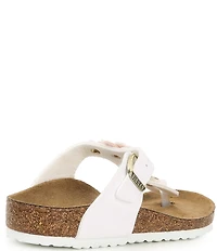 Birkenstock Girls' Gizeh Flower Ornamented Birko-Flor Thong Sandals (Toddler)