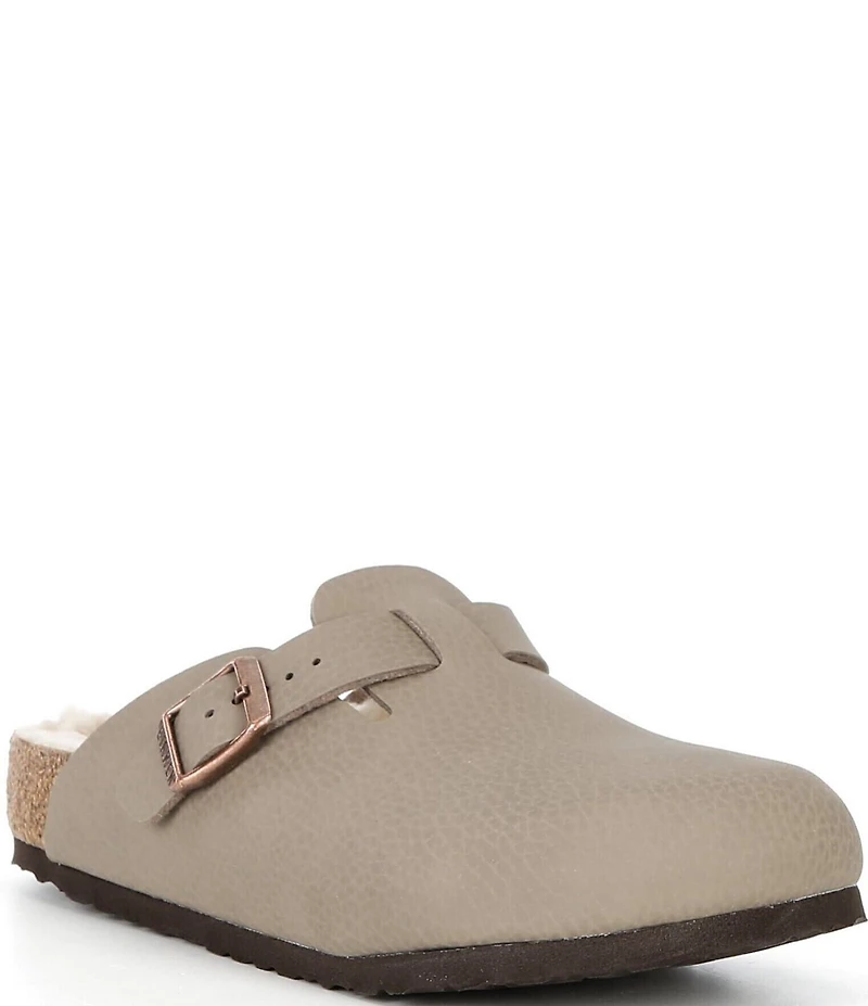 Birkenstock Kids' Boston Desert Soil Shearling Clogs (Toddler)