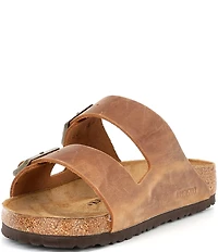 Birkenstock Men's Arizona Oiled Leather Slide Sandals