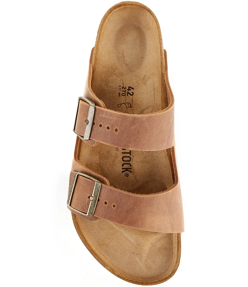 Birkenstock Men's Arizona Oiled Leather Slide Sandals