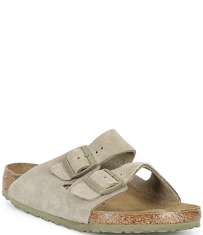 Birkenstock Men's Arizona Suede Leather Slide Sandals