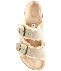 Birkenstock Men's Arizona Suede Shearling Slide Sandals