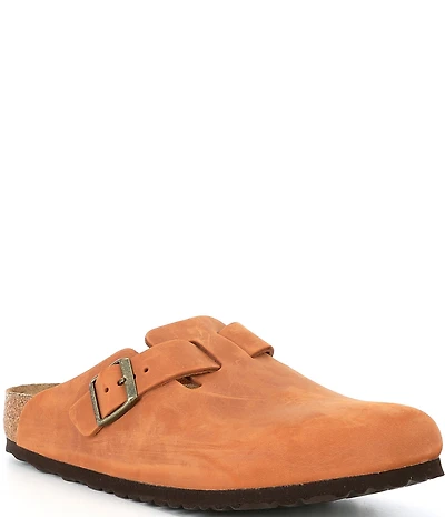 Birkenstock Men's Boston Oiled Leather Slip On Clogs