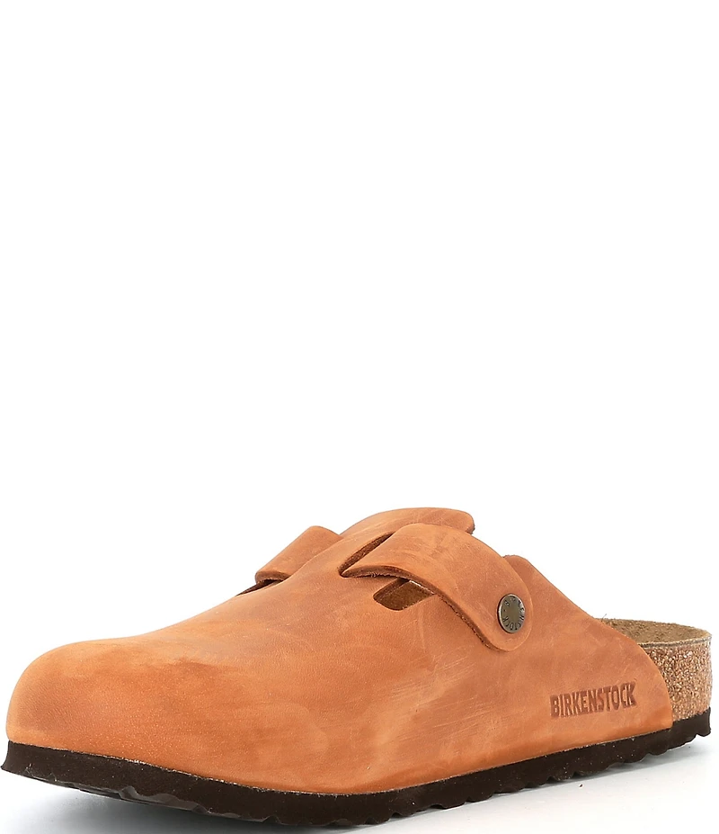 Birkenstock Men's Boston Oiled Leather Slip On Clogs