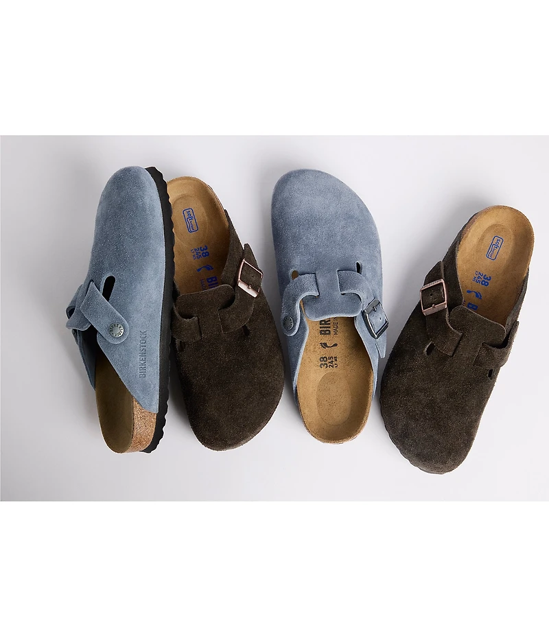 Birkenstock Men's Boston Suede Slip On Clogs