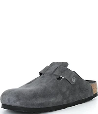 Birkenstock Men's Boston Suede Soft Footbed Clogs