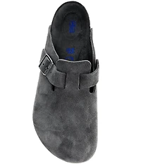 Birkenstock Men's Boston Suede Soft Footbed Clogs