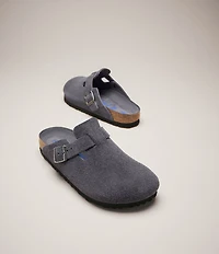 Birkenstock Men's Boston Suede Soft Footbed Clogs