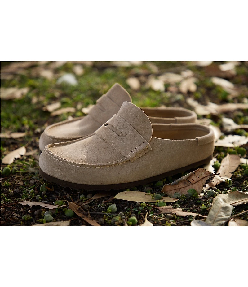 Birkenstock Men's Naples Suede Wrapped Penny Keeper Clogs