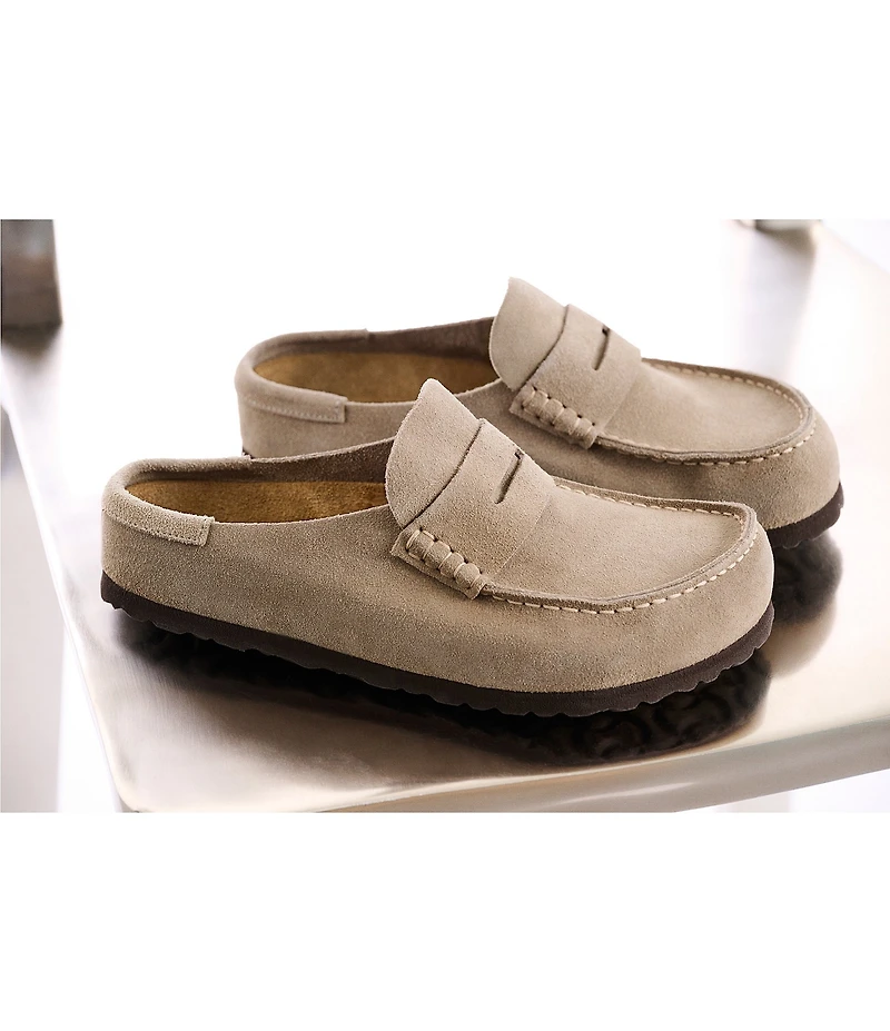 Birkenstock Men's Naples Suede Wrapped Penny Keeper Clogs