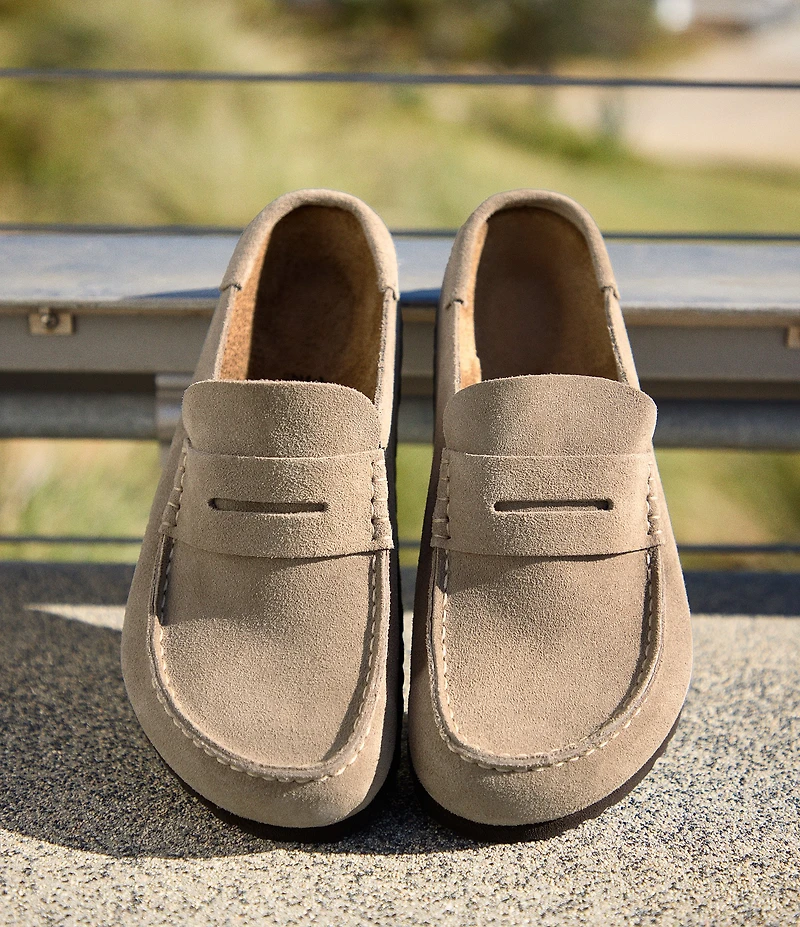 Birkenstock Men's Naples Suede Wrapped Penny Keeper Clogs