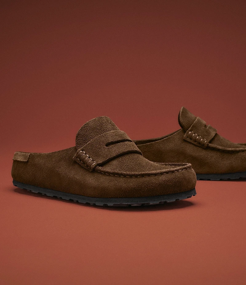 Birkenstock Men's Naples Suede Wrapped Penny Keeper Clogs