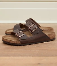Birkenstock Men's Arizona Oiled Leather Soft Footbed Slide Sandals