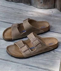 Birkenstock Men's Arizona Oiled Leather Soft Footbed Slide Sandals