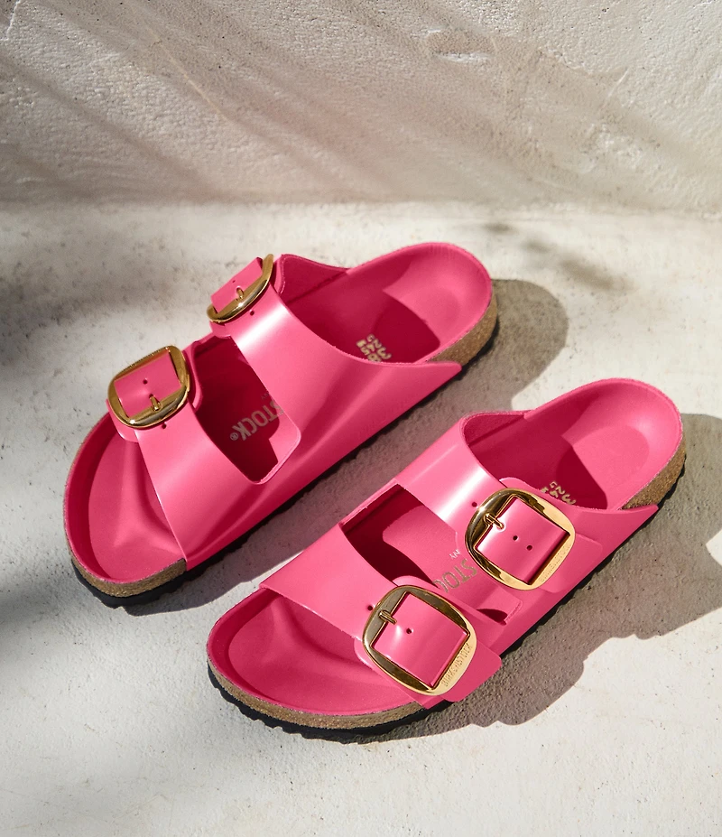 Birkenstock Women's Arizona Big Buckle Hardware High Shine Slide Sandals