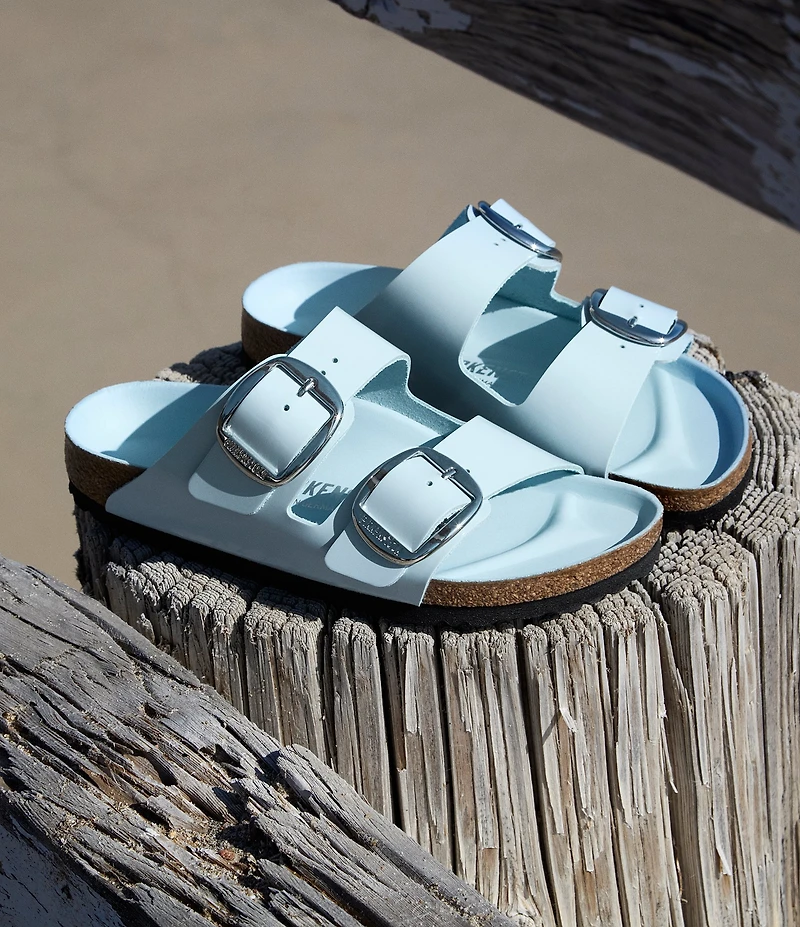 Birkenstock Women's Arizona Big Buckle Hardware High Shine Slide Sandals