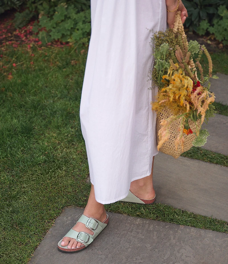 Birkenstock Women's Arizona Big Buckle Hardware High Shine Slide Sandals