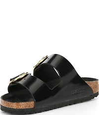 Birkenstock Women's Arizona Big Buckle Hardware High Shine Slide Sandals