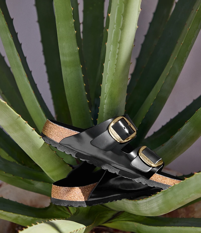 Birkenstock Women's Arizona Big Buckle Hardware High Shine Slide Sandals