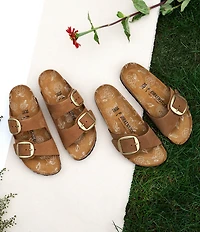 Birkenstock Women's Arizona Big Buckle Printed Footbed Slide Sandals