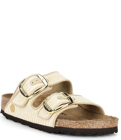Birkenstock Women's Arizona Big Buckle Raffia Slide Sandals
