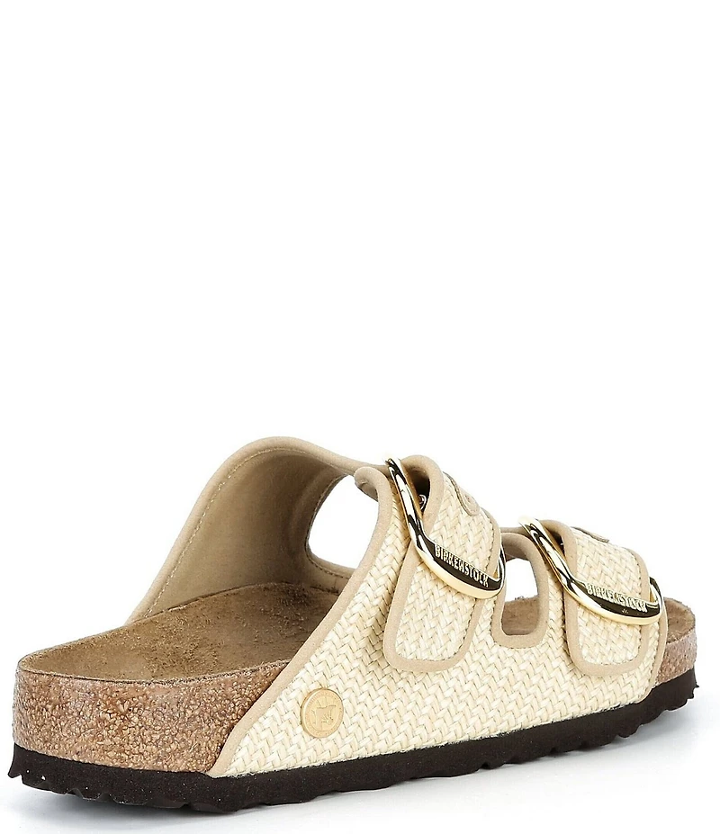 Birkenstock Women's Arizona Big Buckle Raffia Slide Sandals