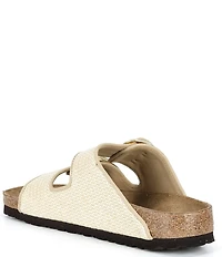 Birkenstock Women's Arizona Big Buckle Raffia Slide Sandals